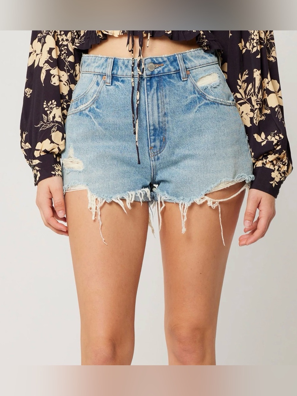 ROLLA’S Dusters High Rise Slim Blue Jean Shorts in Size 27